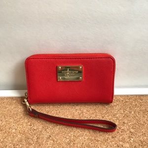 Michael Kors Mandarin Orange Wristlet